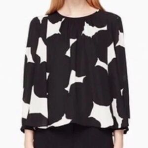 Kate Spade New York Make Magic Blot Dot Swing blouse size medium